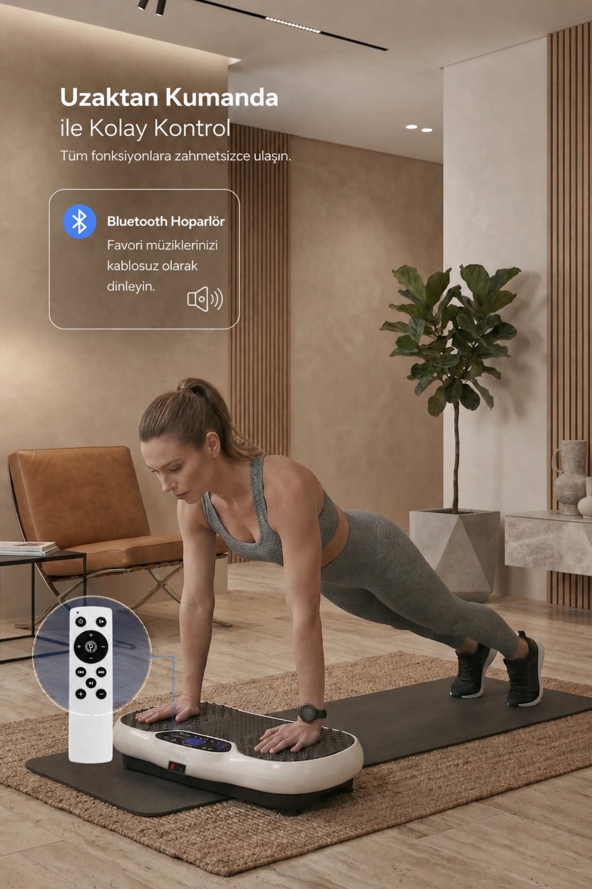 Fegel FG-6500 Titreşimli Fitness Platformu - Beyaz 6