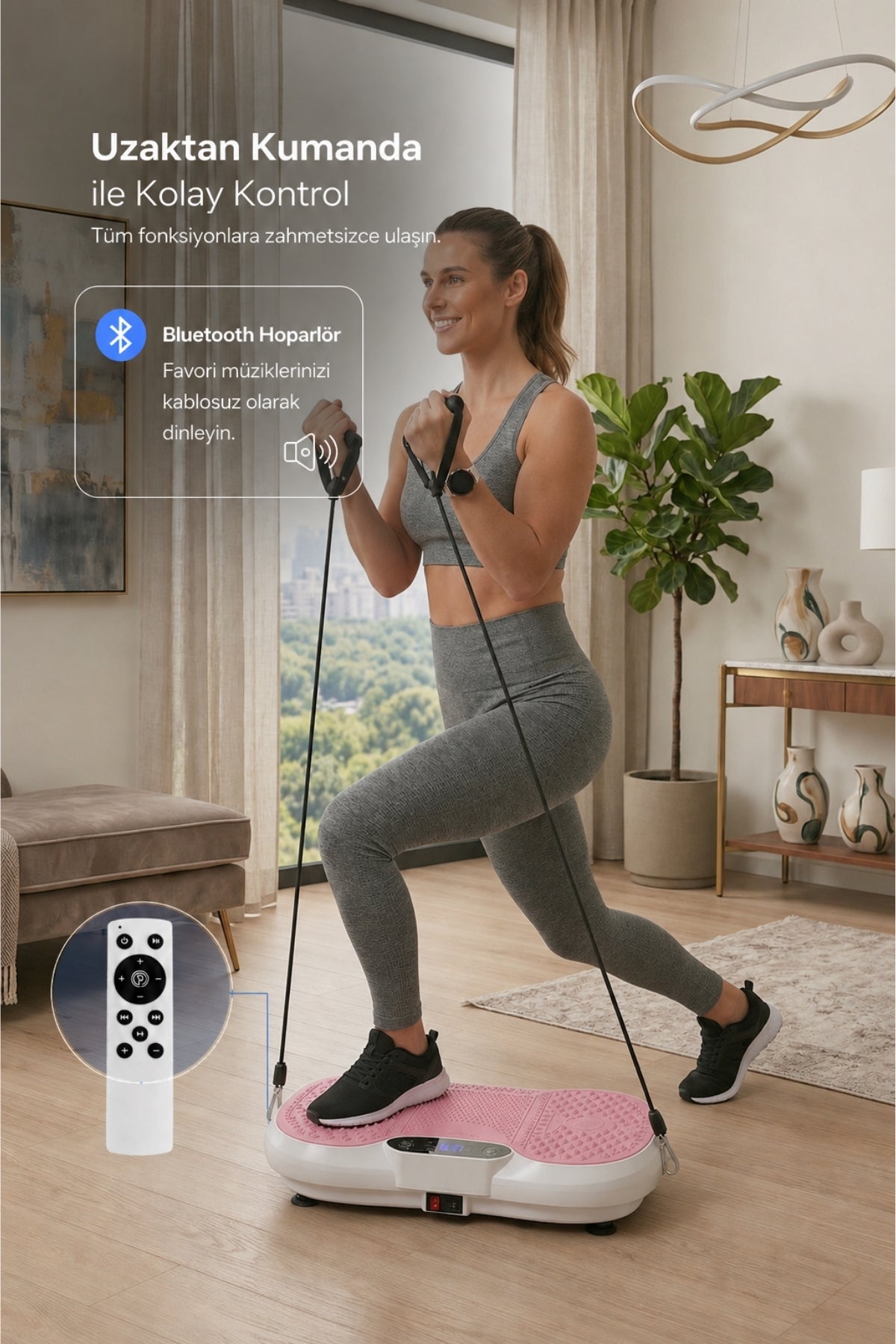 Fegel FG-6500 Titreşimli Fitness Platformu - Pembe 4