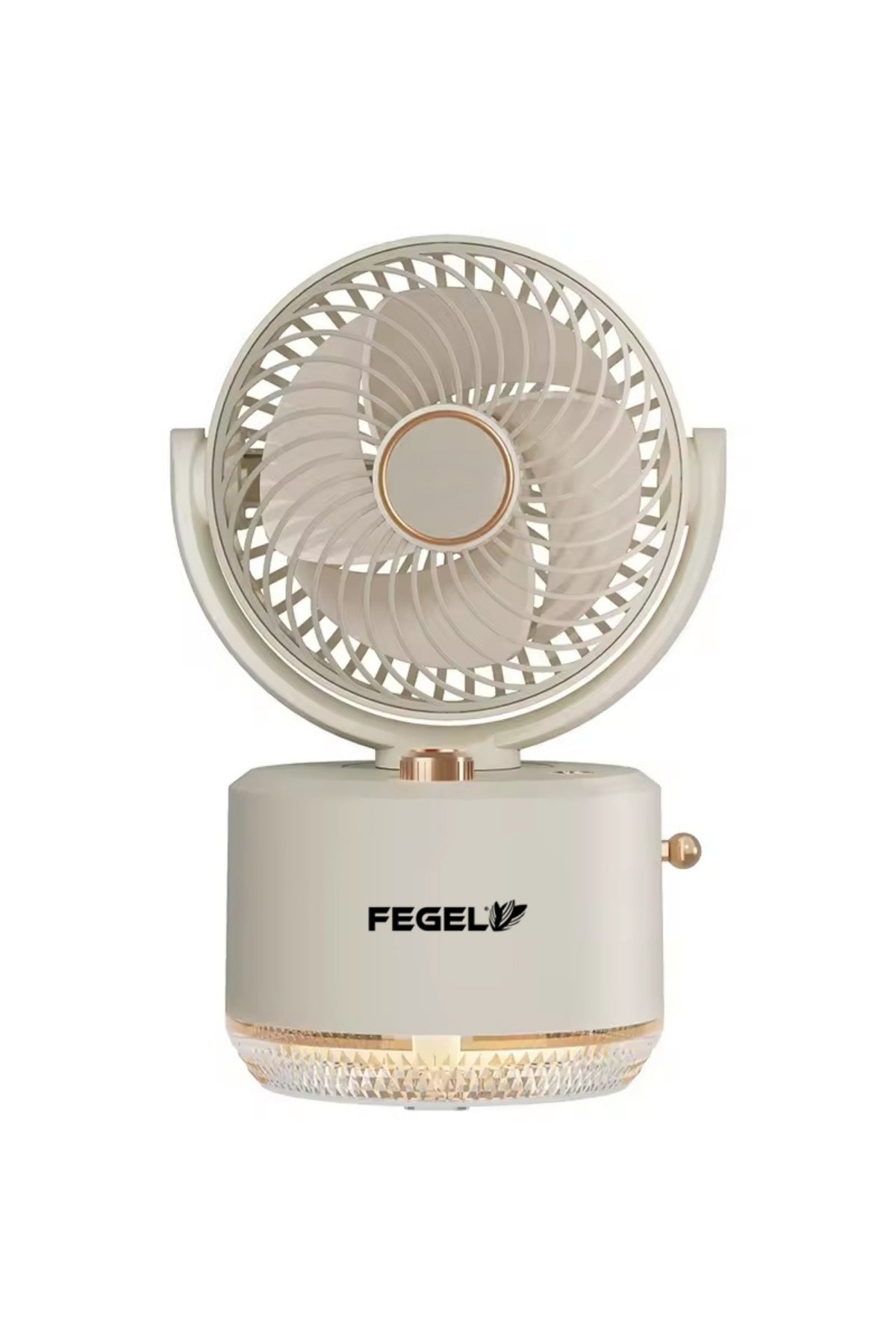Fegel FG-03 Buharlı Nemlendirmeli Masaüstü Şarjlı Fan - Bej 4