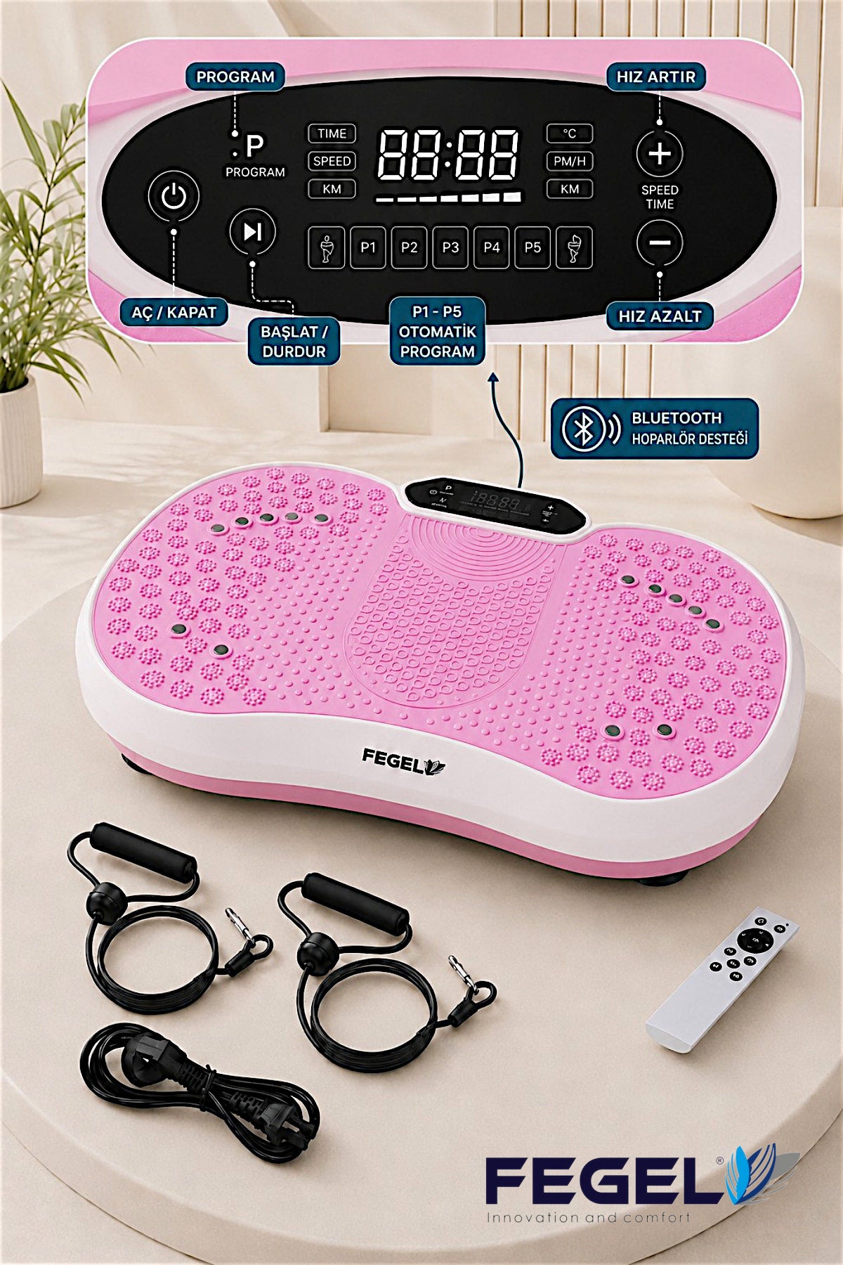 FG-6500 99 Kademeli Hoparlörlü Titreşimli Fitness Platformu