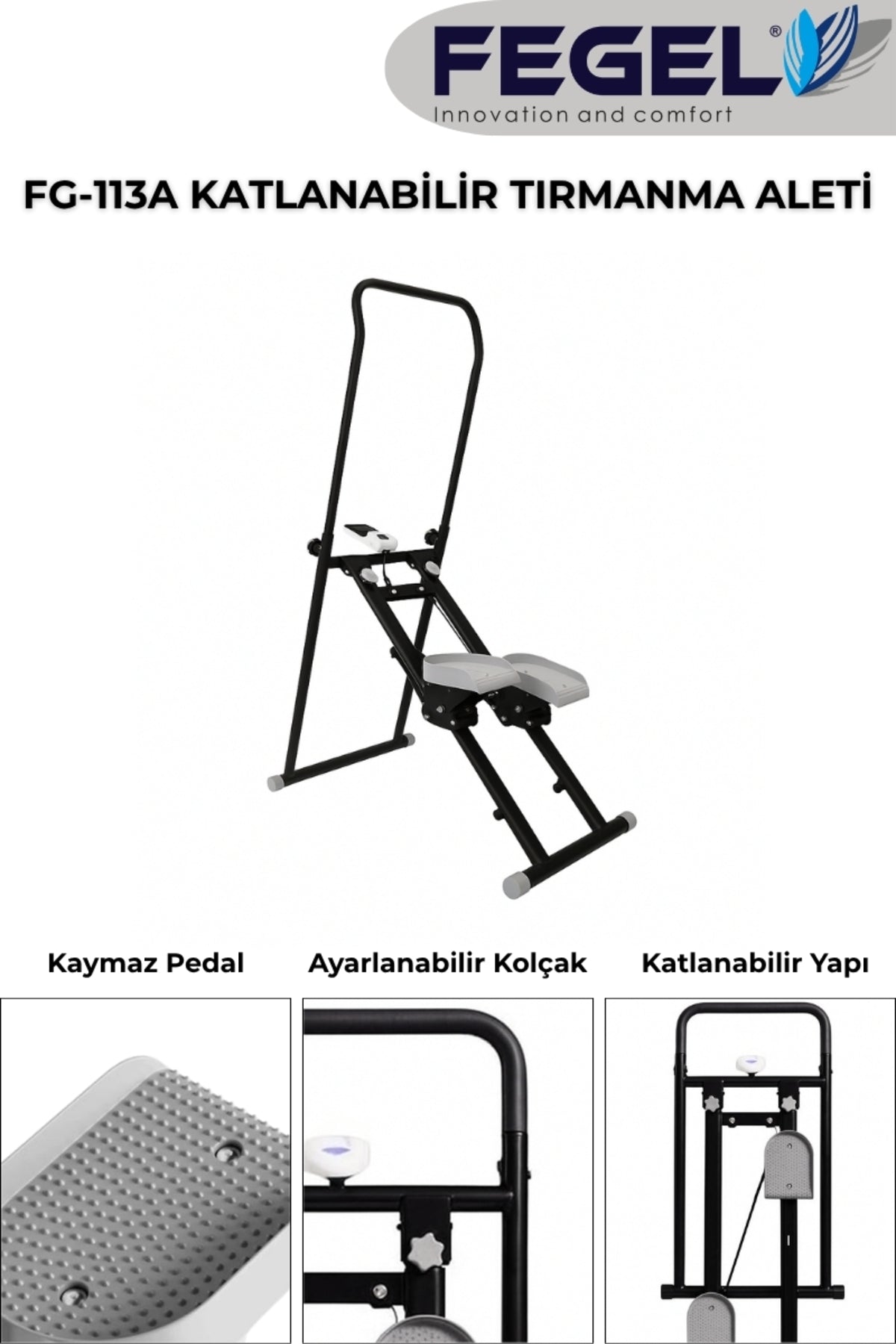 Fegel FG-113A Katlanabilir Egzersiz Aleti - Siyah 3
