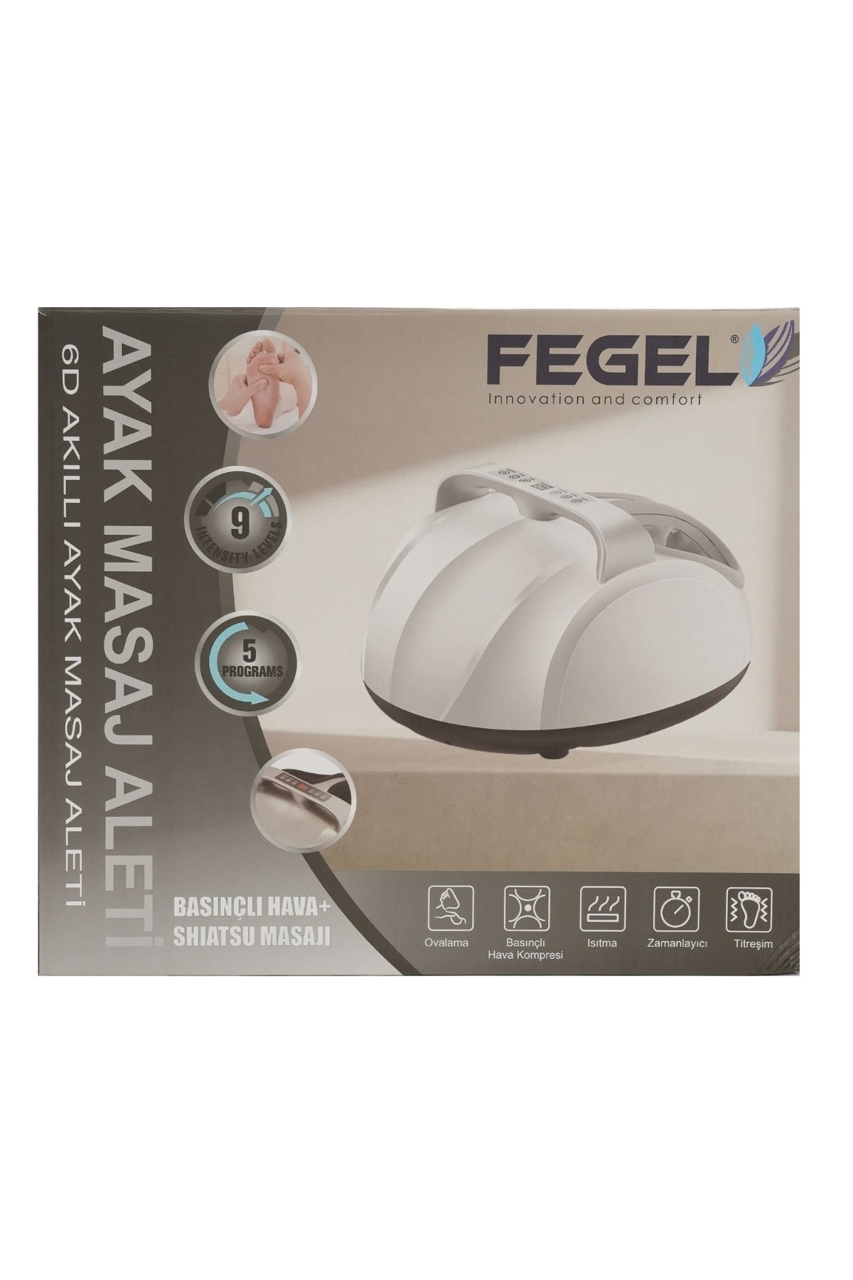 6D Isıtmalı Ayak Masaj Aleti - Derin Yoğurma & Hava Basınçlı, Kumandalı / FG-513