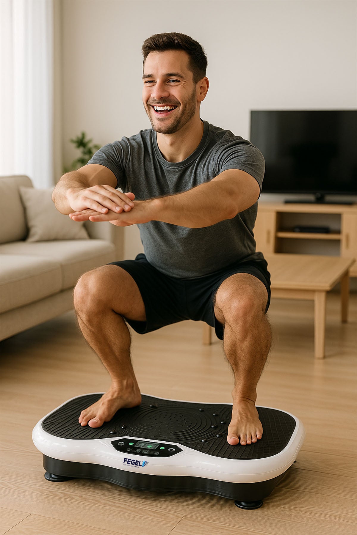 Titreşimli Egzerszi Spor Aleti | 10 Programlı | Kas Çalıştırıcı, Yağ Yakıcı Fitness Platformu / FG-963