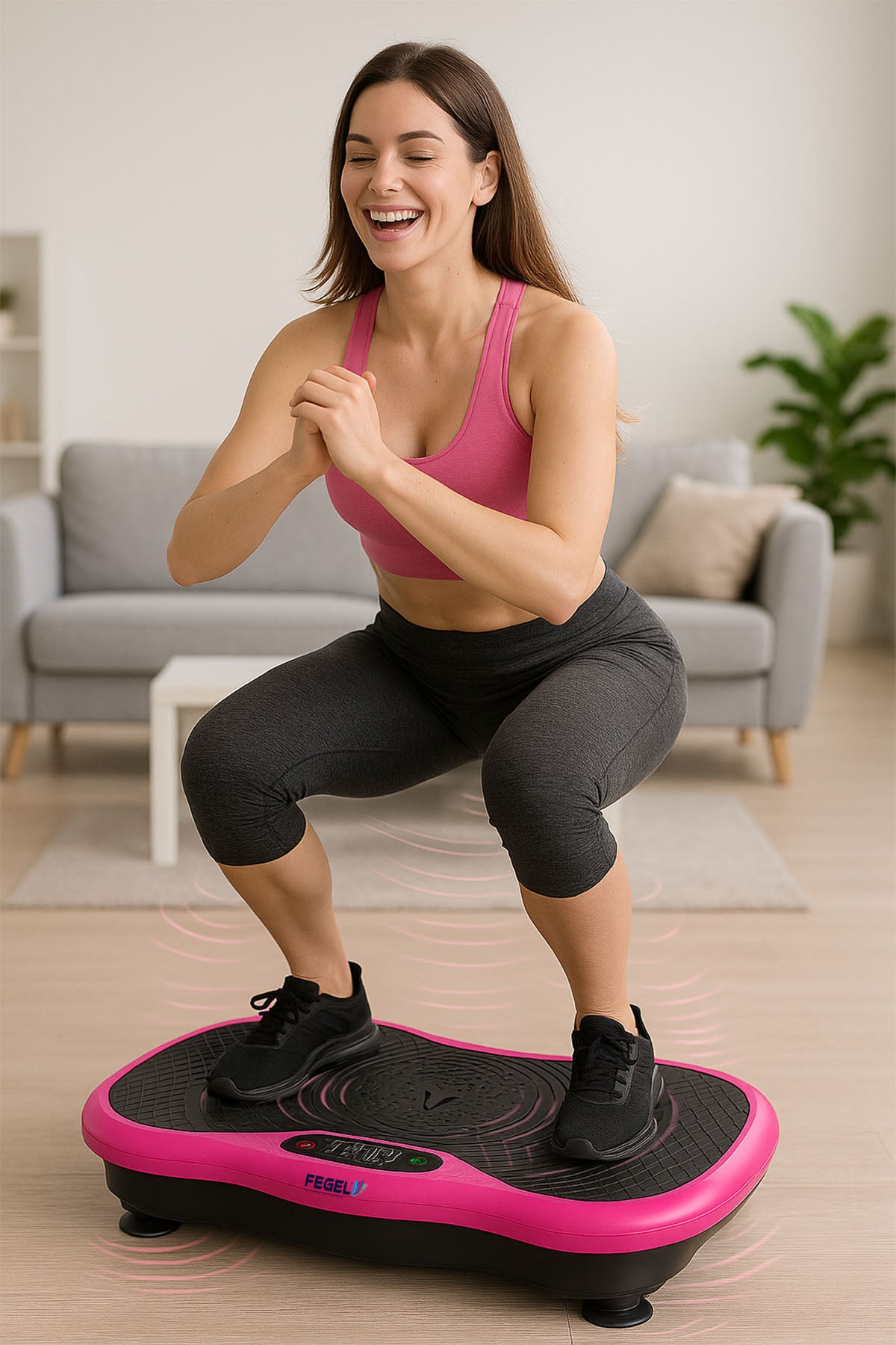 Titreşimli Egzerszi Spor Aleti | 10 Programlı | Kas Çalıştırıcı, Yağ Yakıcı Fitness Platformu / FG-963