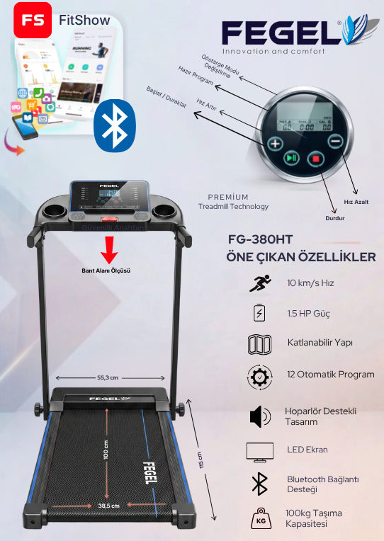 Ev Tipi Yürüme & Koşu Bandı / FG-380HT