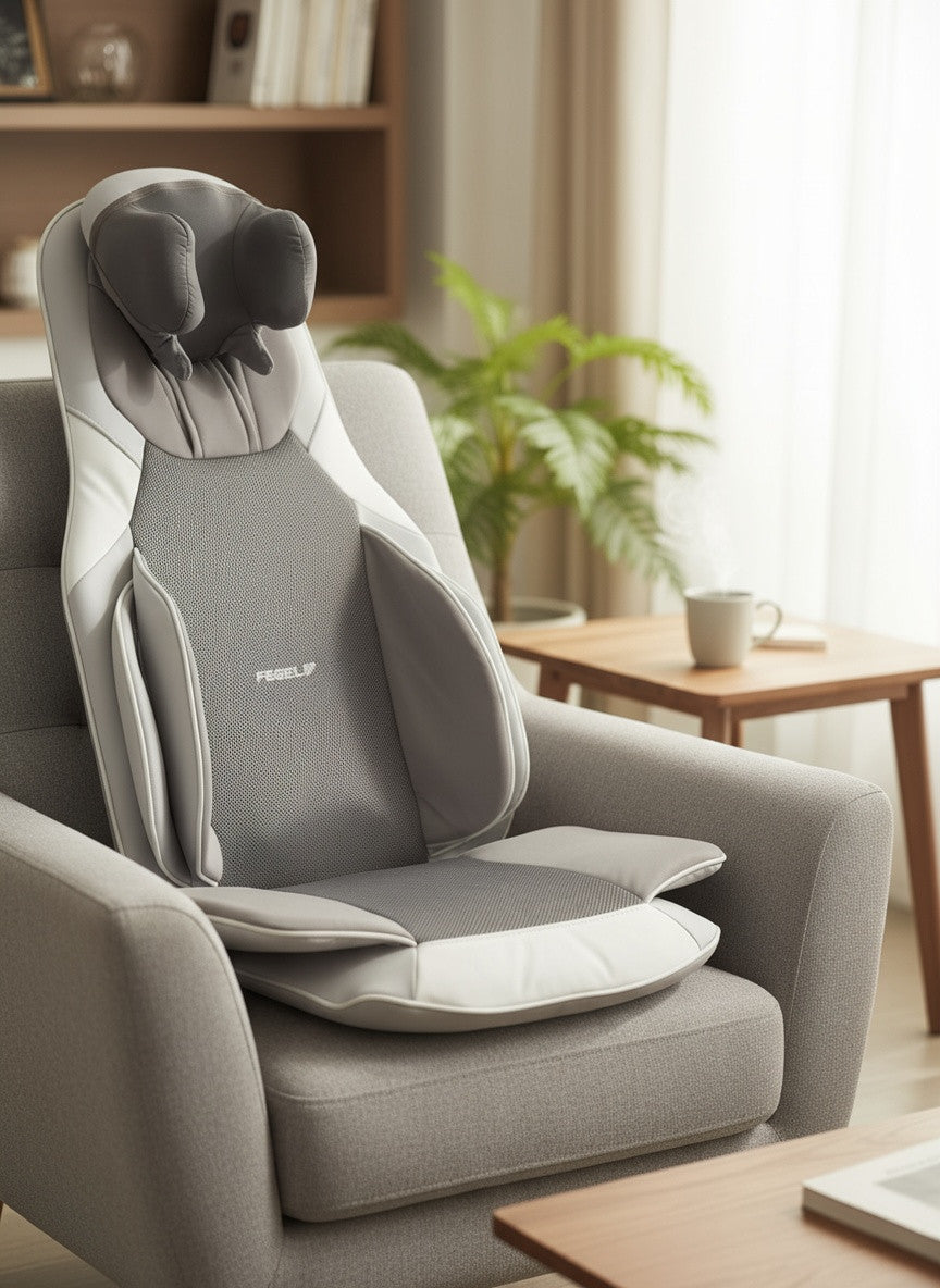 Portable Massage Chair – Neck, Back, Waist and Hip Massage, Heating, Vibration / FG-C43