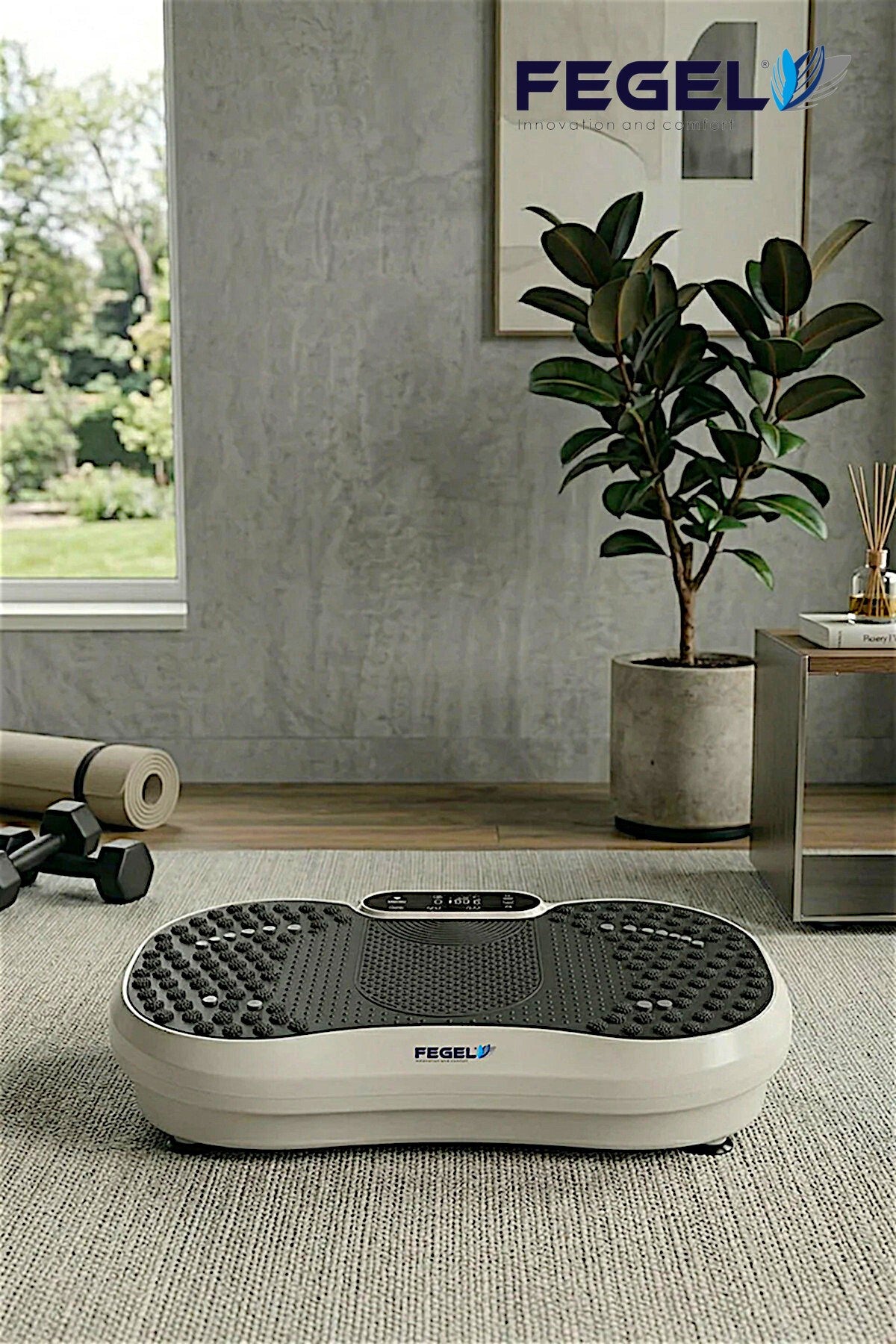 Fegel FG-6500 Titreşimli Fitness Platformu - Beyaz 5